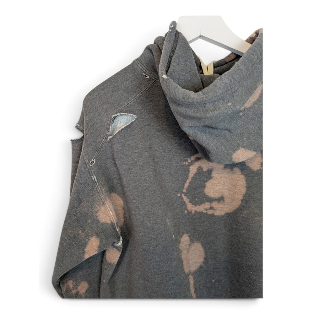 COUGAR SOCCER Destroyed Hoodie Sweatshirt Holes Marker Stains Rips Tears - Small - Picture 4 of 5